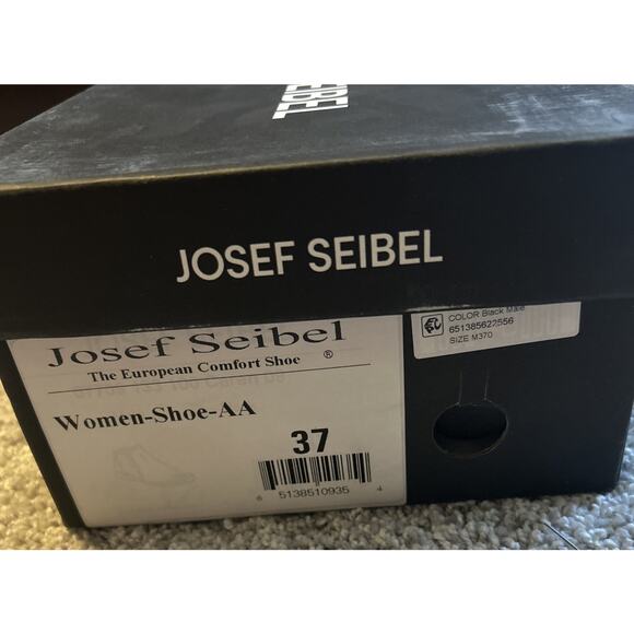 Josef Seibel 07709133100 Black Leather Caren 09 Zip Bootie Size EU 37 US 6.5 Wom - Picture 10 of 12